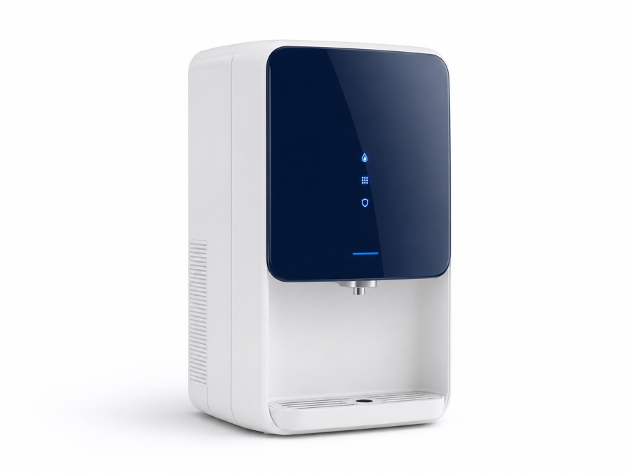 Compact UV and UF water purifier with navy front panel